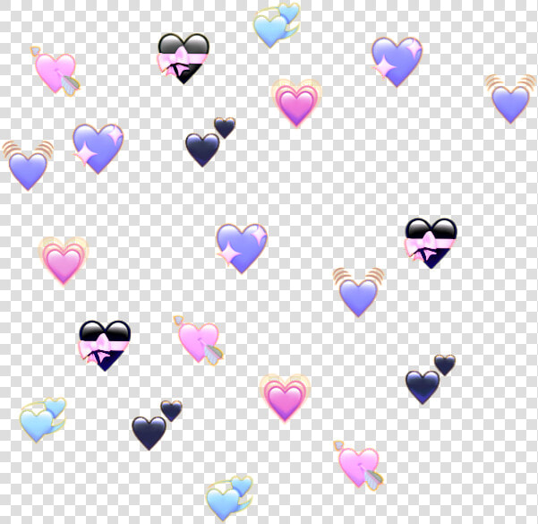 My Pastel Goth Emoji Edit 🖤💜💖💛💙💟   Heart Emoji Meme Transparent  HD Png DownloadTransparent PNG