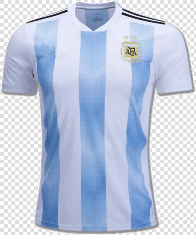 Argentina Football Jersey Home 2018 Fifa World Cup   Argentina 2018 World Cup Jersey  HD Png DownloadTransparent PNG