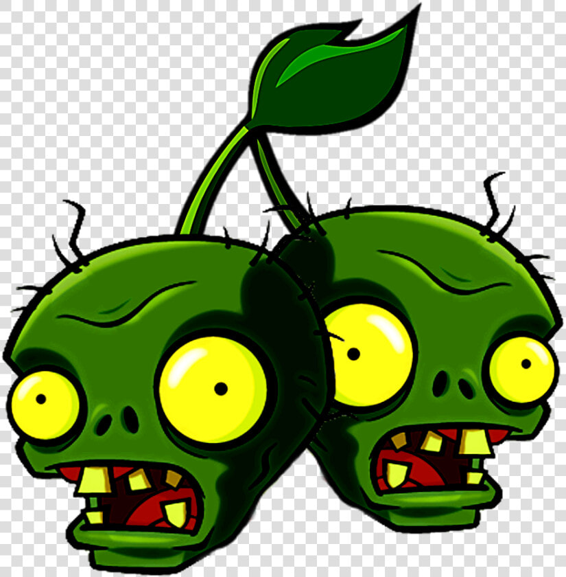 A Cherry Bomb With Zombie Heads   Plants Vs Zombies Zombies Head  HD Png DownloadTransparent PNG