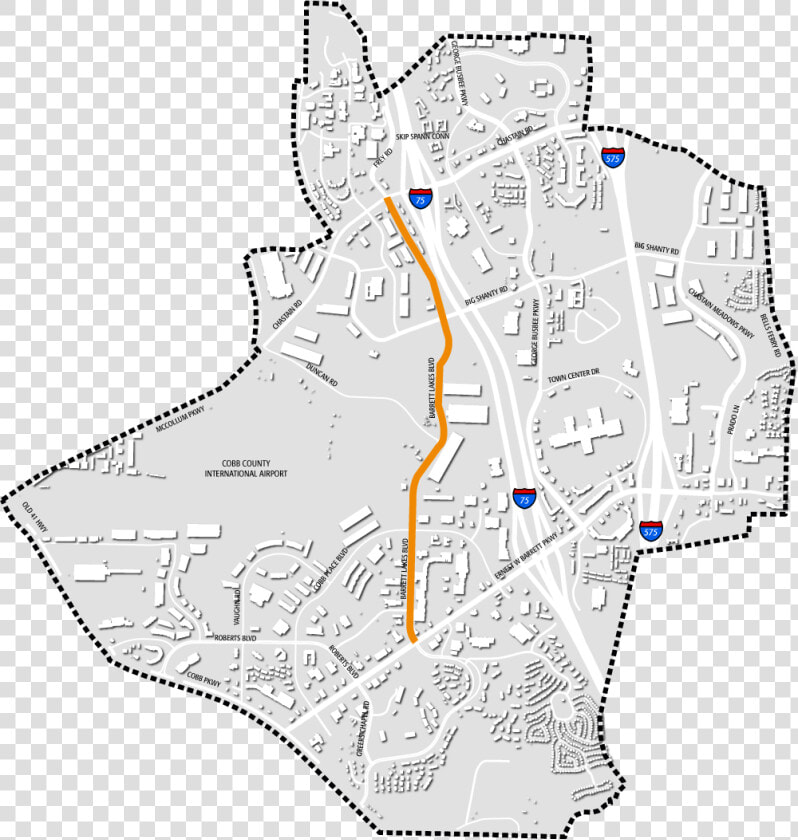 Barrett Lakes Boulevard Corridor Study   Map  HD Png DownloadTransparent PNG