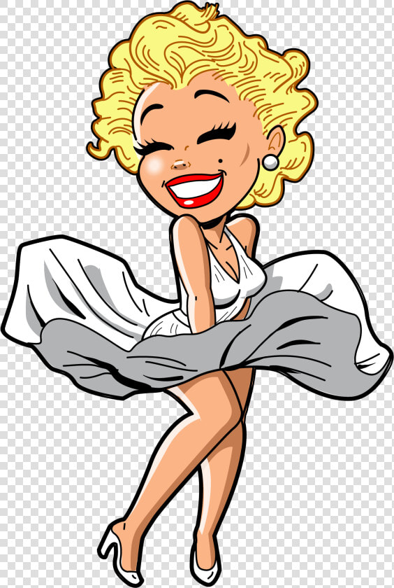 Clip Art Marilyn Monroe Clip Art   Cartoon Marilyn Monroe Drawing Easy  HD Png DownloadTransparent PNG