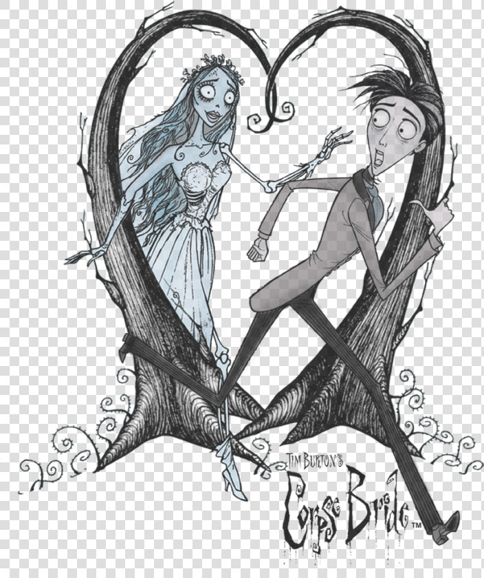 Corpse Bride Runaway Groom Men S Ringer T shirt   Easy Corpse Bride Drawings  HD Png DownloadTransparent PNG