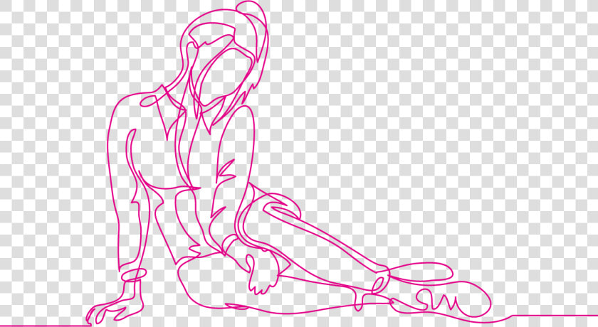 Transparent People Sitting Back Png   Girl Sitting On The Floor Drawing  Png DownloadTransparent PNG