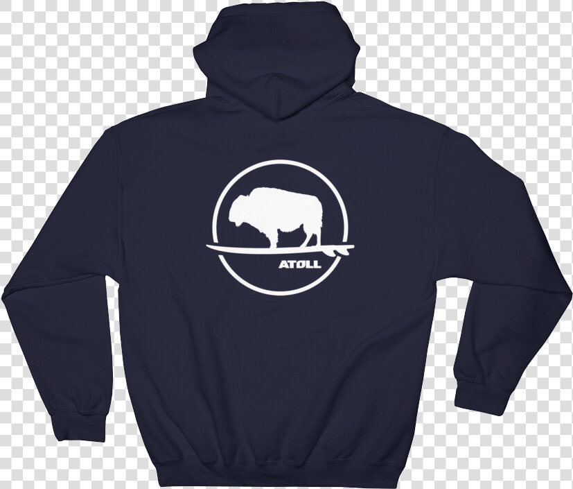 Circled Bison White W Larger Logo Mockup Back Flat   Hoodie Black Hd Front  HD Png DownloadTransparent PNG