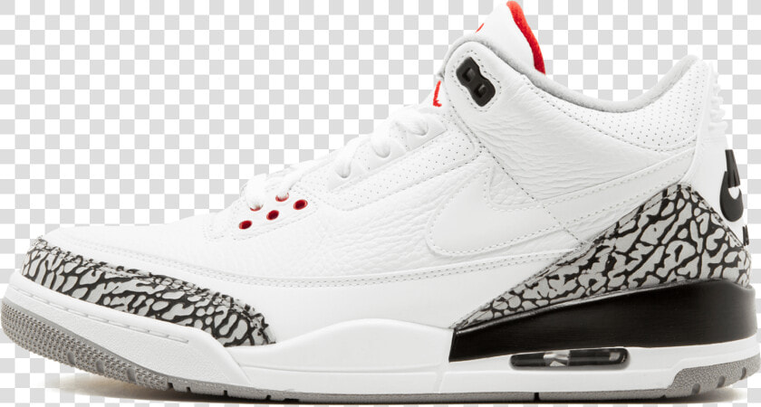 Air Jordan 3 Retro Jth Nrg Jth   White Cement Jordans 3  HD Png DownloadTransparent PNG