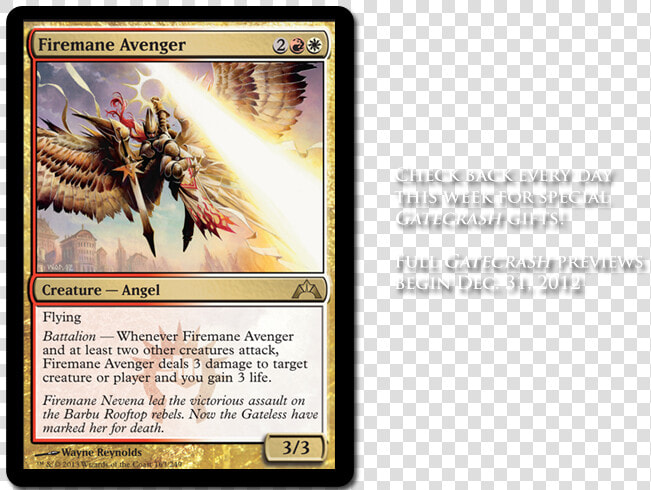 Transparent Mtg Card Back Png   Mtg Firemane Avenger  Png DownloadTransparent PNG