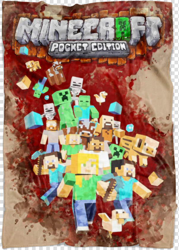 Minecraft Fleece Blanket Mix Art Brown Blanket   Mouse Pad Minecraft  HD Png DownloadTransparent PNG