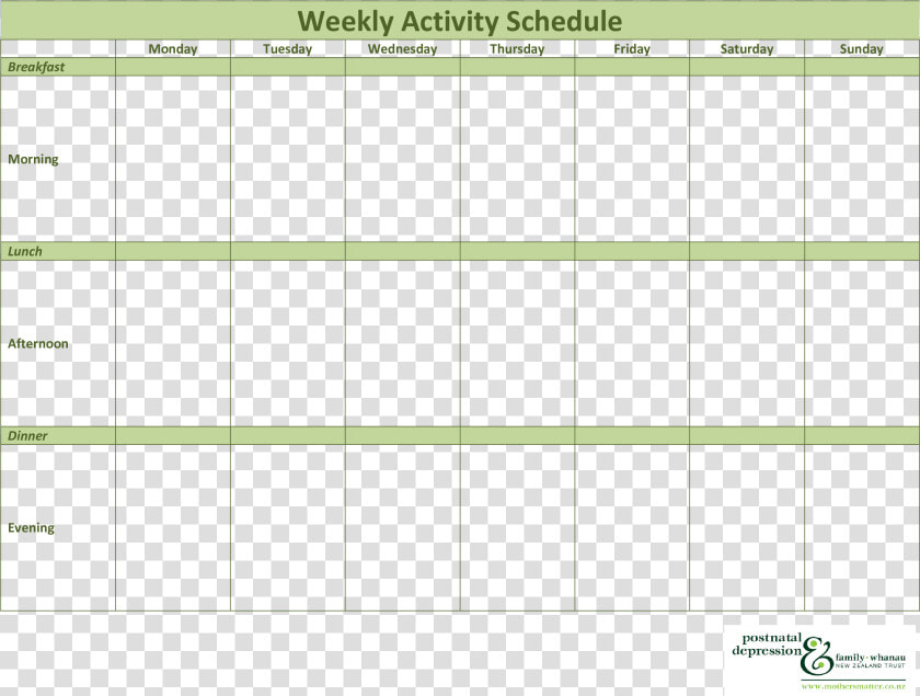 Weekly Timetable Morning Afternoon Evening  HD Png DownloadTransparent PNG