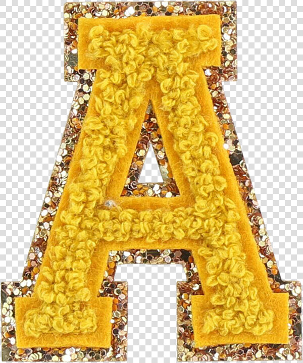 Citrine Glitter Varsity Letter Patches   Embroidery  HD Png DownloadTransparent PNG