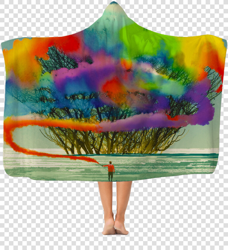 Man Draws Abstract Tree With Colourful Smoke Flare   Next Chapter Art  HD Png DownloadTransparent PNG