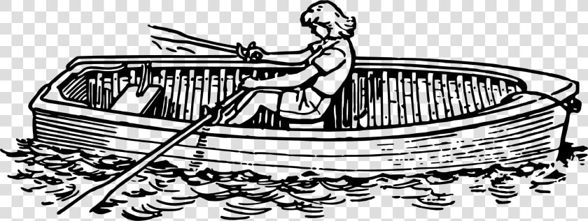 Line   Rowing A Boat Clipart Black And White  HD Png DownloadTransparent PNG