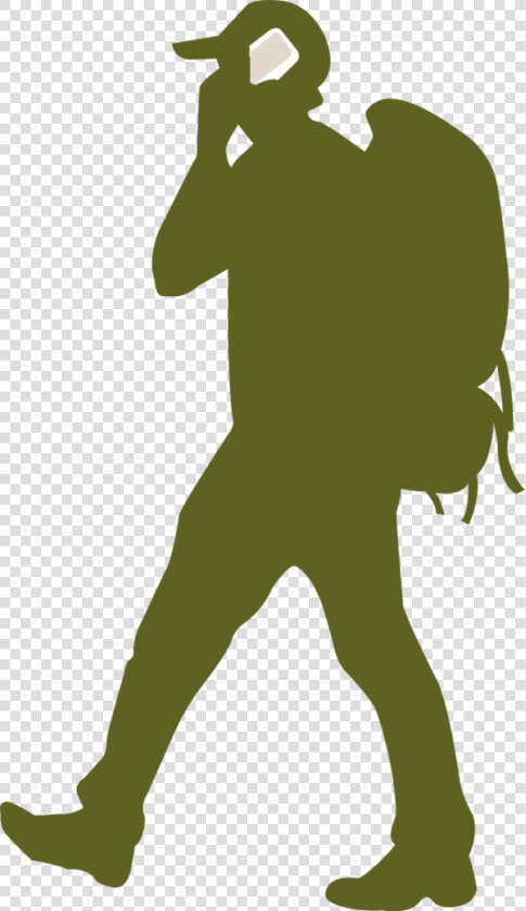 Backpacker On A Phone   Backpacker Silhouette  HD Png DownloadTransparent PNG