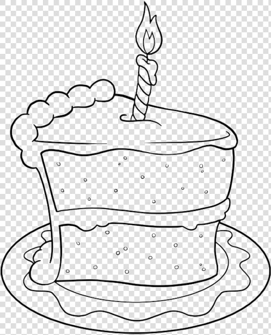 Slice Of Cake Birthday  Ing  Cookie   Coloring Book  HD Png DownloadTransparent PNG