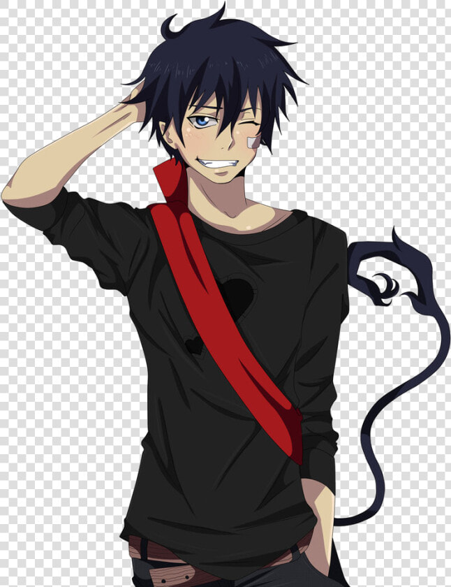 Rin Okumura Smiling   Rin Blue Exorcist Transparent  HD Png DownloadTransparent PNG