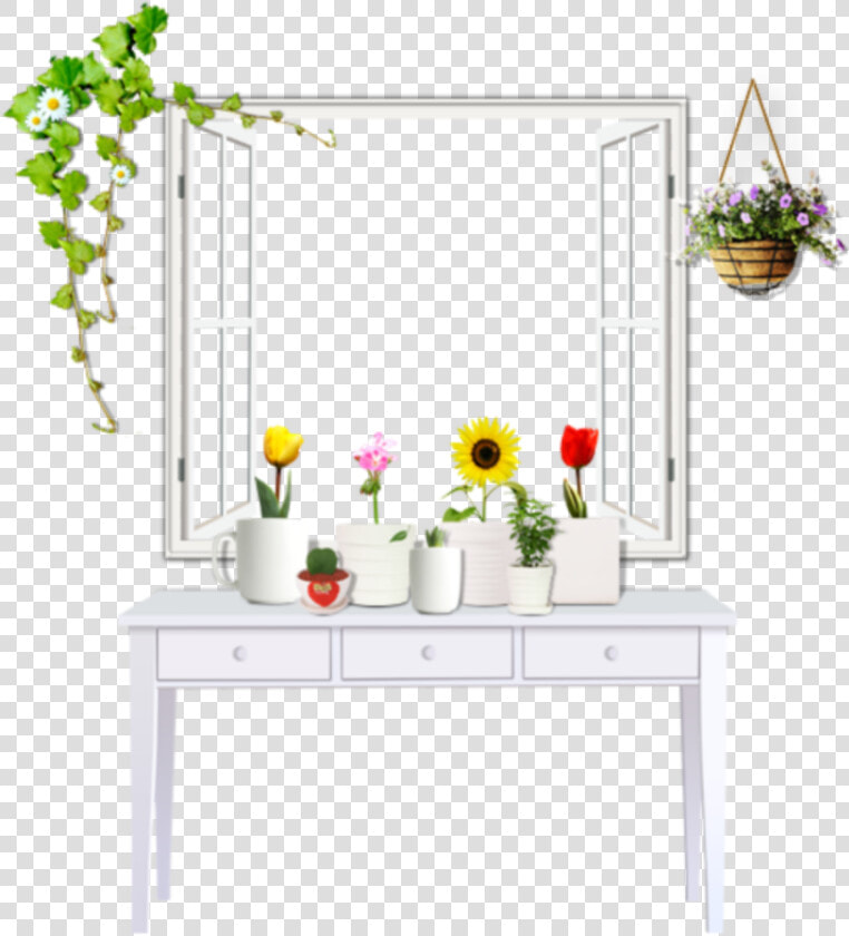  ftestickers  flowers  plants  desk  window  openwindow   Window  HD Png DownloadTransparent PNG