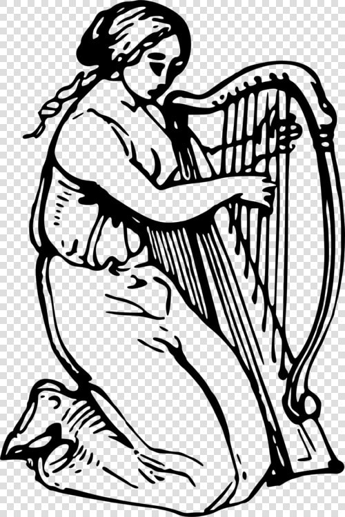 Art monochrome Photography shoe   Harp Draw Girl Celtic  HD Png DownloadTransparent PNG