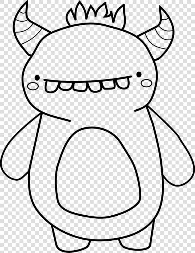 Transparent Sully Monsters Inc Png   Cute Black And White Monster  Png DownloadTransparent PNG