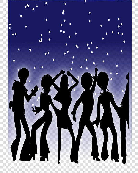 Crowd  Dancing  Disco  Party  Dance  Stars  Silhouette   60 70 80 90 Music  HD Png DownloadTransparent PNG