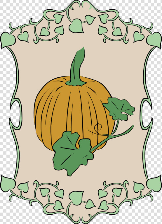 Gerald G Pumpkin In Border 555px   Carrots Garden Sign Clip Art  HD Png DownloadTransparent PNG