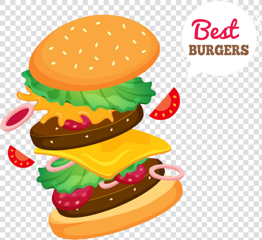 Burger Png Download Free Vector   Burger Image Vector Png  Transparent PngTransparent PNG