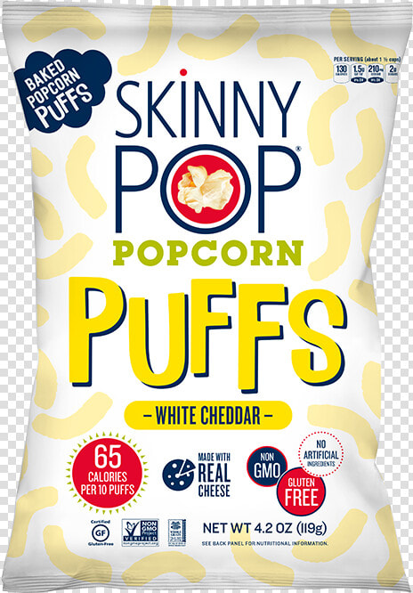 Skinnypop White Cheddar Popcorn Puffs  HD Png DownloadTransparent PNG