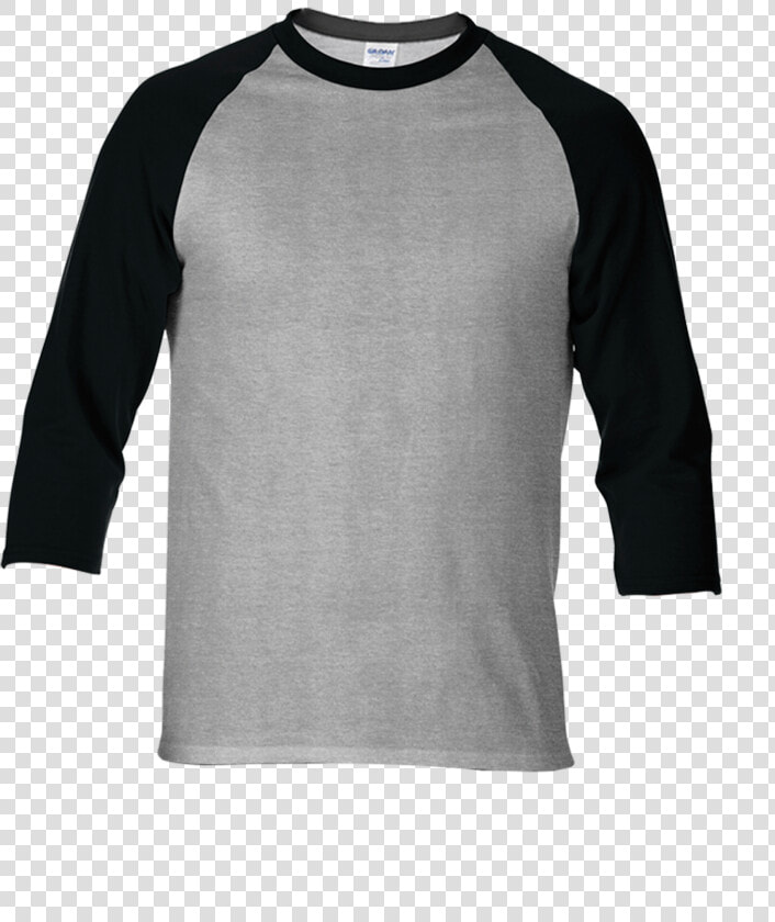 Rs Sport Grey   Black   Gildan 3 4 Raglan T Shirt  HD Png DownloadTransparent PNG