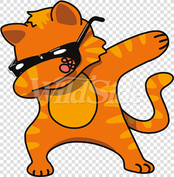 Orange Cat Dabbing   Clip Art Cat Orange  HD Png DownloadTransparent PNG