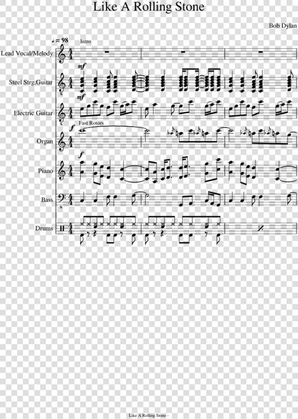 Transparent Rolling Stone Png   Sheet Music  Png DownloadTransparent PNG