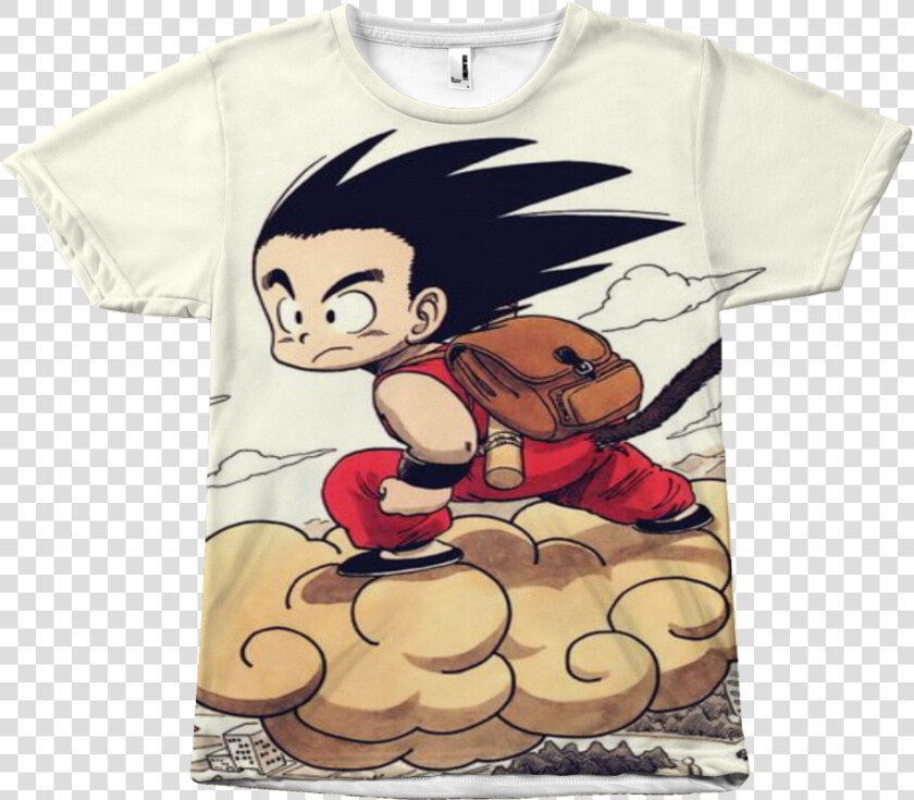 Kid Goku Fly   Kid Goku Flying Nimbus Shirt  HD Png DownloadTransparent PNG