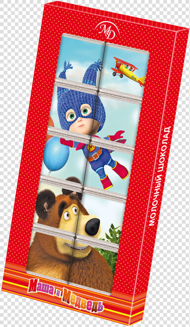 Chocolate Puzzle «masha And The Bear» 50gr 12 Pcs Milk   Masha And The Bear Chocolate  HD Png DownloadTransparent PNG