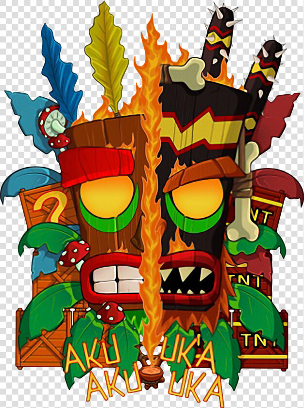 Transparent Aku Aku Png   Crash Uka Uka Aku Aku  Png DownloadTransparent PNG