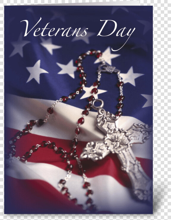 Veterans Day Cross And Flag Greeting Card   4th Of July Catholic  HD Png DownloadTransparent PNG