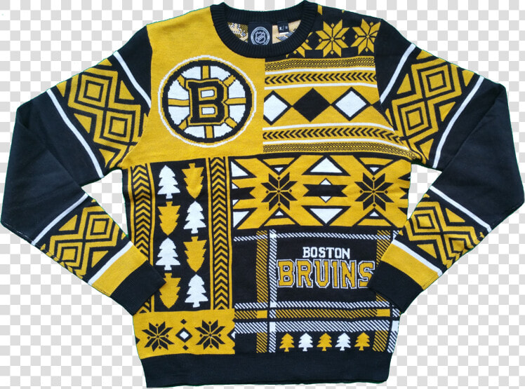 Boston Bruins Patchwork Ugly Christmas Sweater   Packers Sweater  HD Png DownloadTransparent PNG