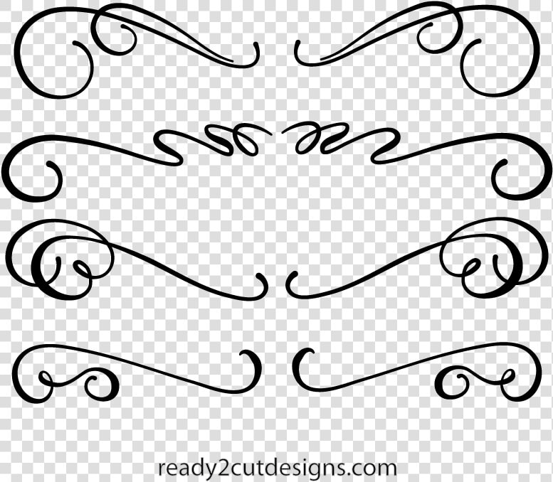 Clip Art Scrolls Calligraphic Ready Cut   Calligraphy  HD Png DownloadTransparent PNG