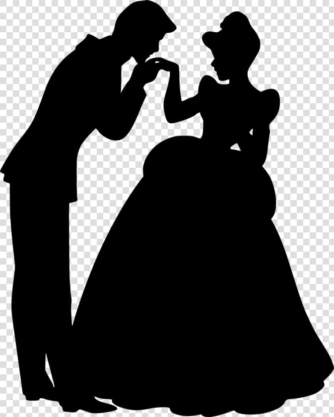 Transparent Cinderella Silhouette Png   Cinderella And Prince Silhouette  Png DownloadTransparent PNG