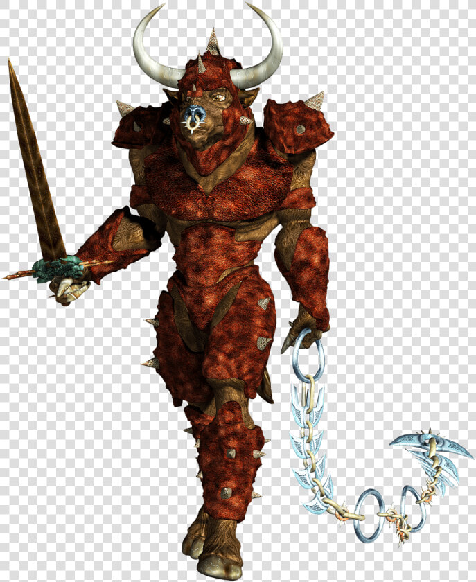 Minotaur Holding Chain   Minotaur Png  Transparent PngTransparent PNG