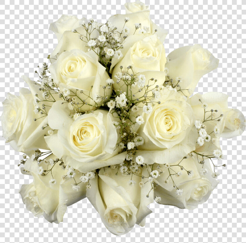 White Roses With Babys Breath Floral Arrangements   Floribunda  HD Png DownloadTransparent PNG