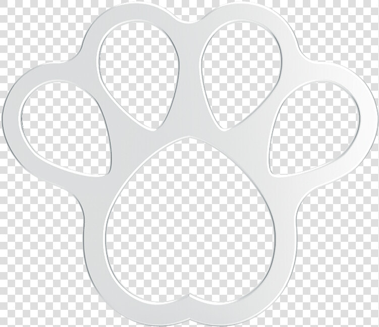 Paw Print 3d Chrome Plated Sticker   Circle  HD Png DownloadTransparent PNG