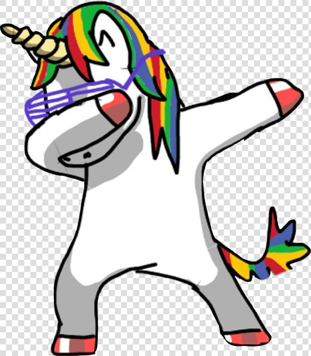  unicorn  dab  dabbingunicorn  rainbowunicorn   Unicorn Dap  HD Png DownloadTransparent PNG