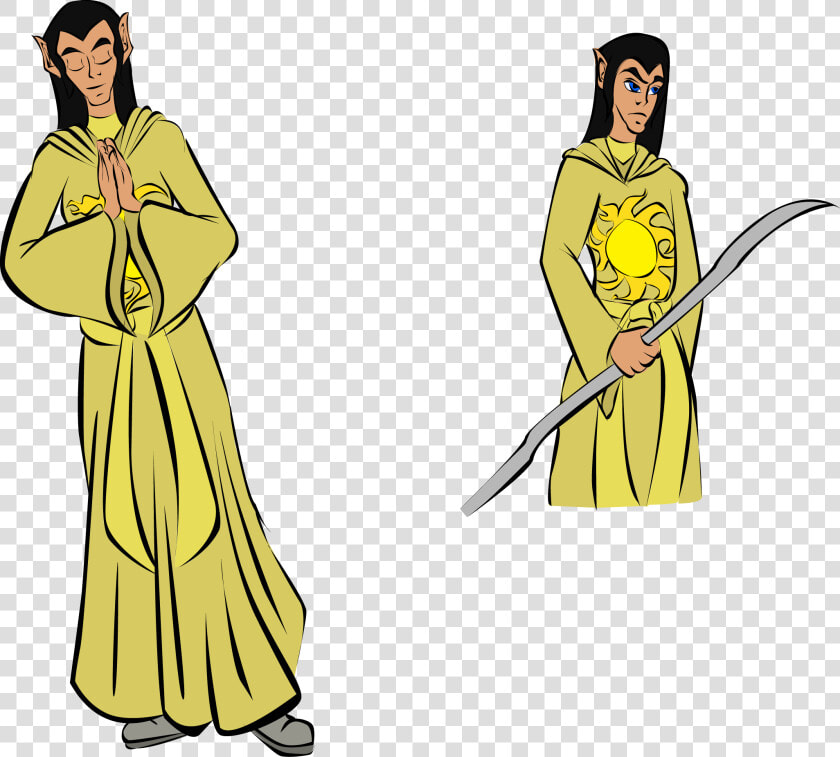 Noble Priest Of Durag Worshiping The Light Of Life   Illustration  HD Png DownloadTransparent PNG