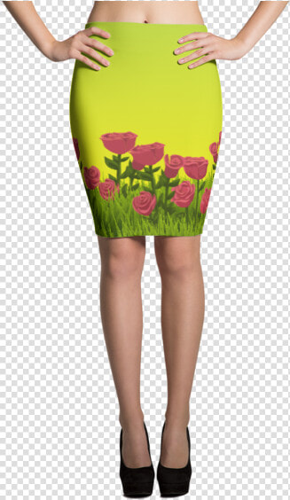 Roses Grass Pencil Skirt   Falda De Like La Leyenda  HD Png DownloadTransparent PNG