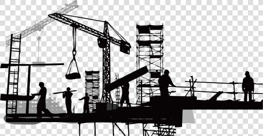 Construction Worker Silhouette Png   Construction Black And White Clipart  Transparent PngTransparent PNG