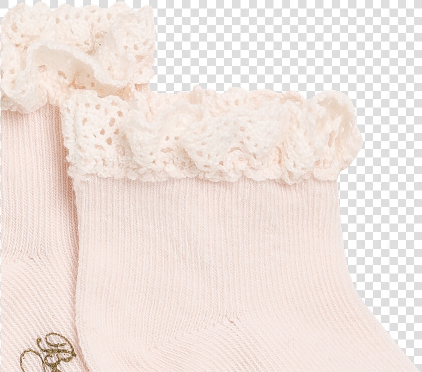 Baby Socks With Lace Milk White   Lace  HD Png DownloadTransparent PNG