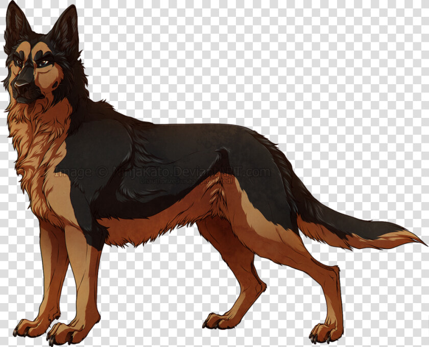 Collection Of Free Doberman Drawing Evil Download On   Transparent Anime German Shepherd  HD Png DownloadTransparent PNG