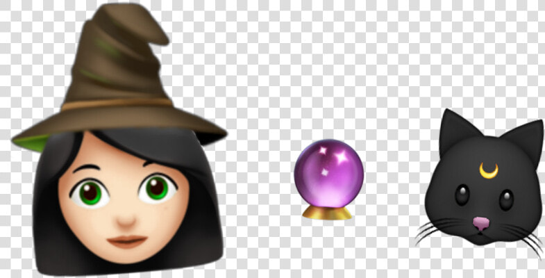 🧙🏻‍♀️🐱🔮  emojis  aesthetic  witch  wiccan  witchcraft   Cartoon  HD Png DownloadTransparent PNG