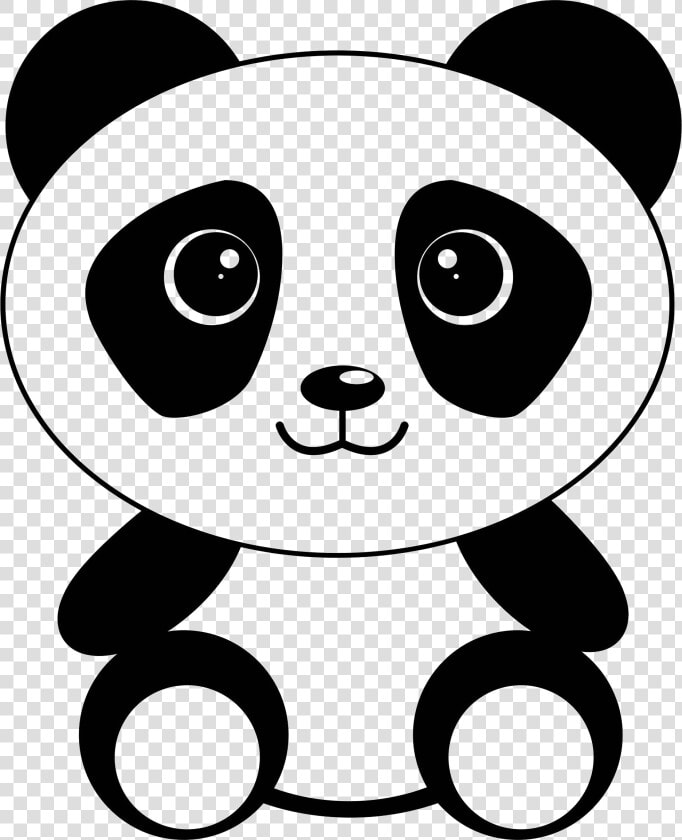 Cute Panda Png Pic   Panda Clipart Black And White  Transparent PngTransparent PNG