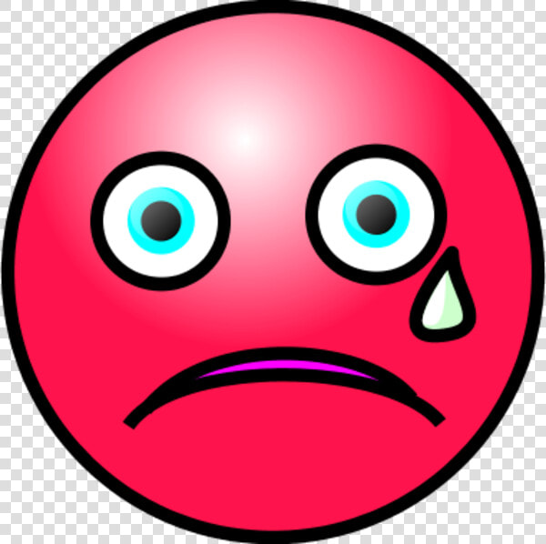 Emoticons Crying Face   Red Sad Face Crying  HD Png DownloadTransparent PNG