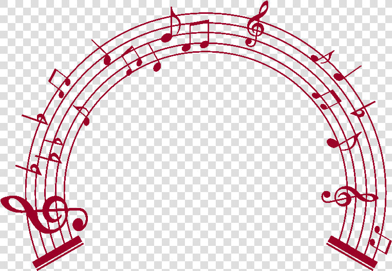 Musical Notes Graphics   Music Notes Half Circle  HD Png DownloadTransparent PNG