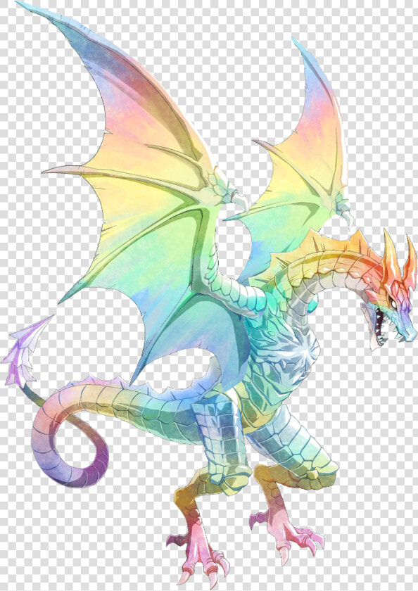 Rainbow Wyvern   Png Download  Transparent PngTransparent PNG