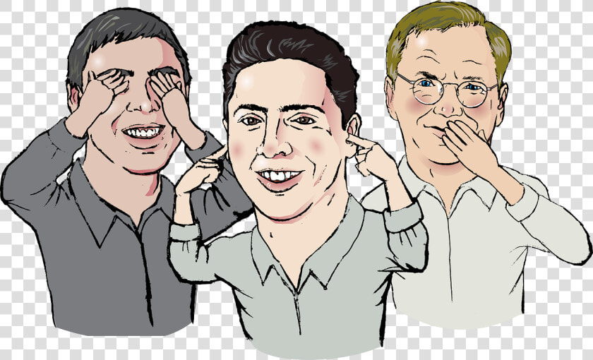 People Using Sign Language Cl   Larry Page And Sergey Brin Sketch  HD Png DownloadTransparent PNG